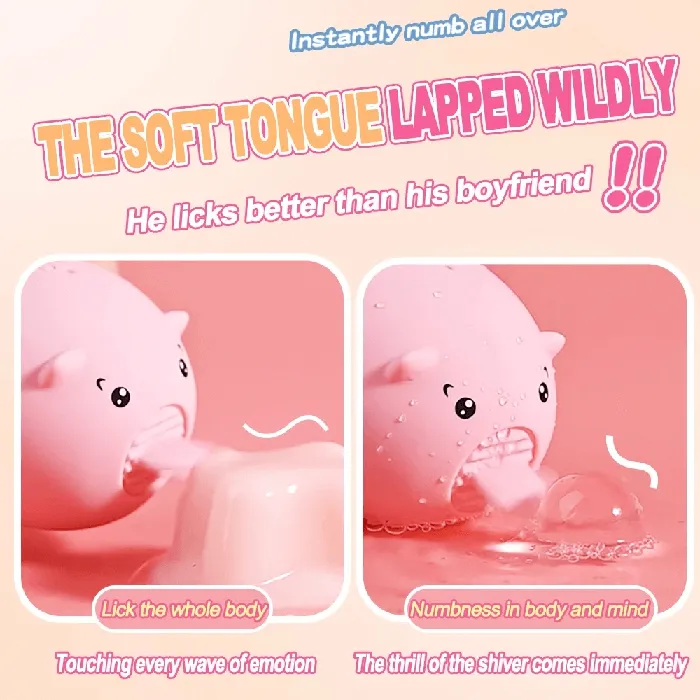 EVEs SECRETS Vibrators Clitoris Licking Tongue Toy Pig for Female Masturbation