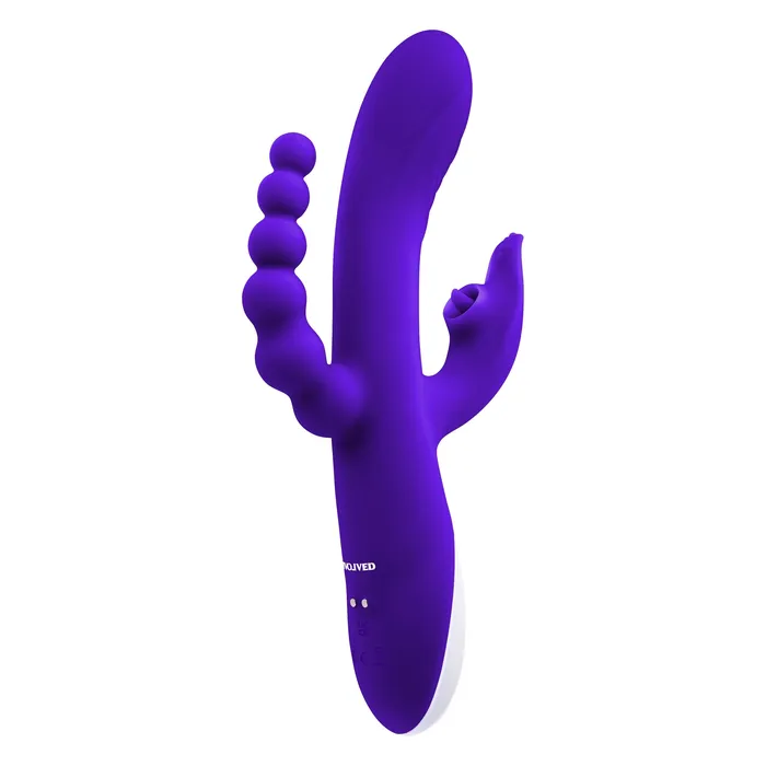 Evolved Novelties Lick Me Triple Stim Vibe Purple Vibrators