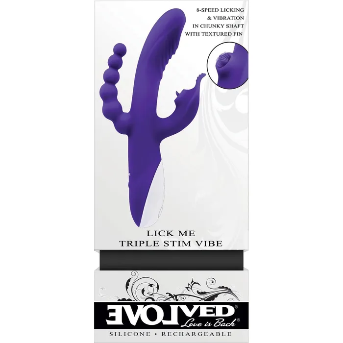 Evolved Novelties Lick Me Triple Stim Vibe Purple Vibrators Evolved Novelties Lick Me Triple Stim Vibe Purple Vibrators