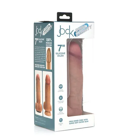 Female Sex Toys Curve Toys Jock Dual Density Silicone Realistic Dildo with Balls 7 inch