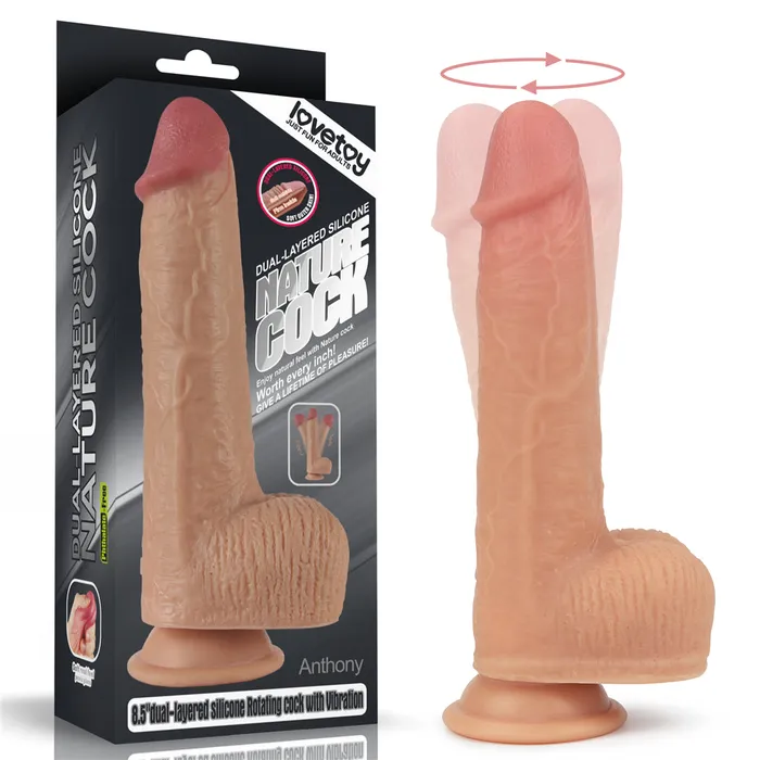 Female Sex Toys LoveToy 85inch Dual layered Silicone Rotating Cock Anthony Female Sex Toys LoveToy 85inch Dual layered Silicone Rotating Cock Anthony