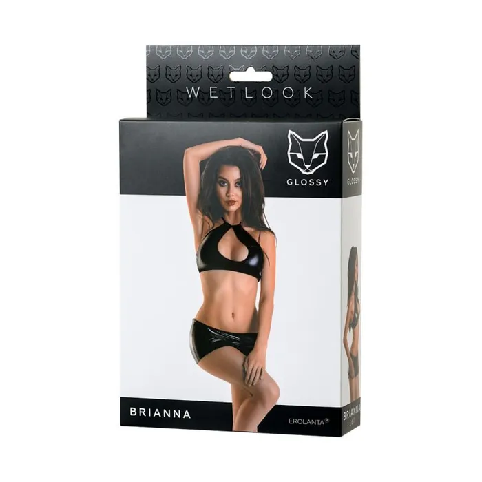 Glossy Anal Glossy Wetlook Set Brianna Extra Large Black