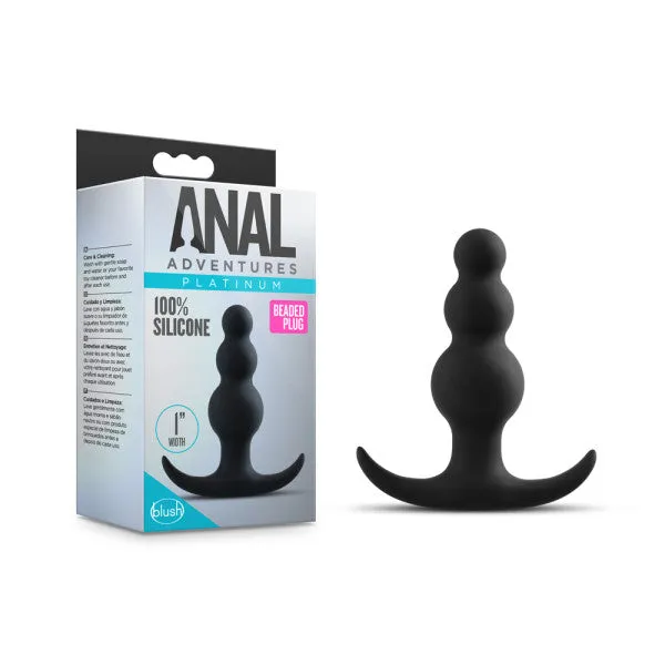 Male Sex Toys BLUSH NOVELTIES ANAL ADVENTURES PLATINUM BEADED PLUG