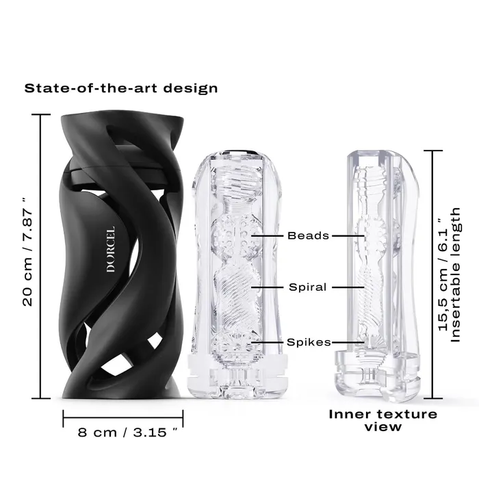 Male Sex Toys Dorcel Deep Blow Masturbator Black Lovely Planet USA