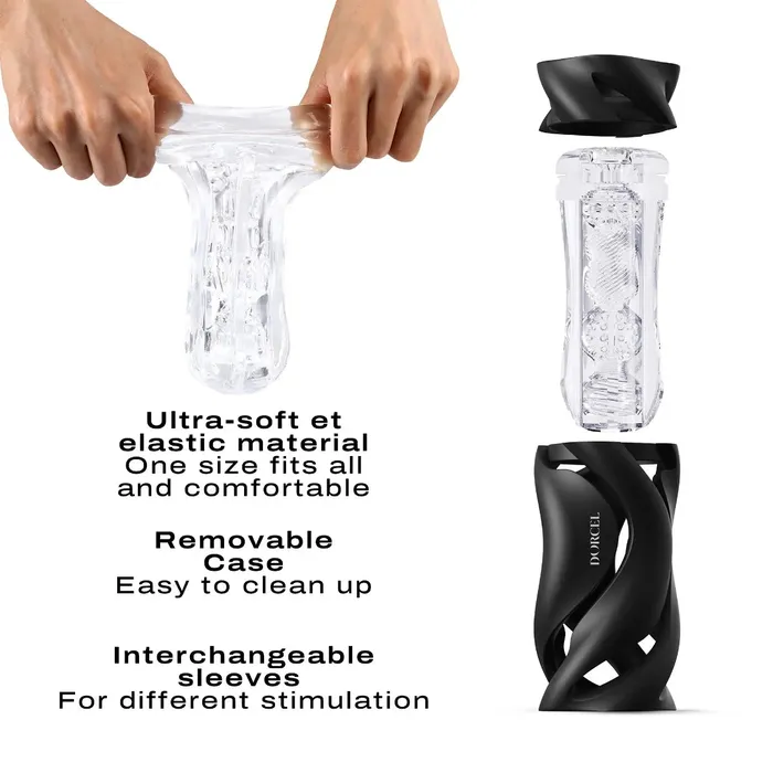Male Sex Toys Dorcel Deep Blow Masturbator Black Lovely Planet USA