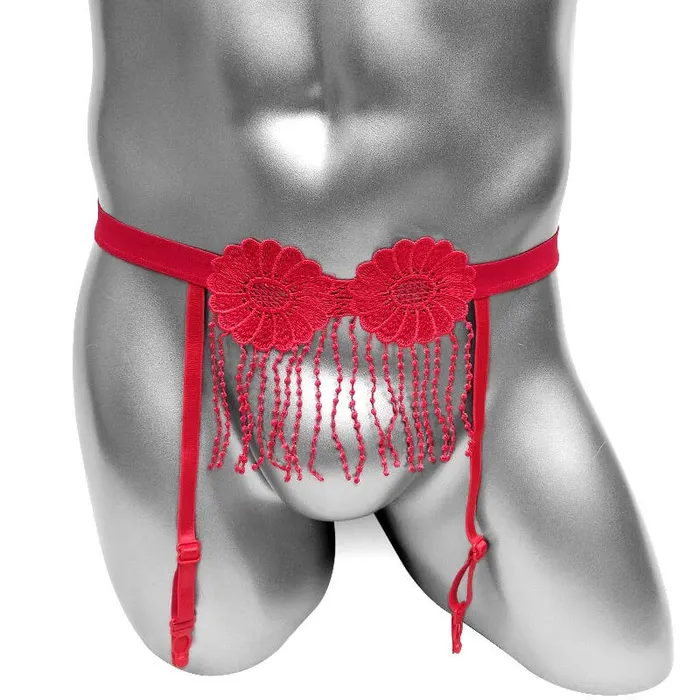 Male Sex Toys EVEs SECRETS Mens Underwear with Flowers Sexy Open Crotch Male Panties Erotic Straps Briefs