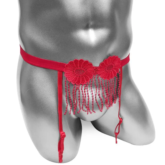 Male Sex Toys EVEs SECRETS Mens Underwear with Flowers Sexy Open Crotch Male Panties Erotic Straps Briefs