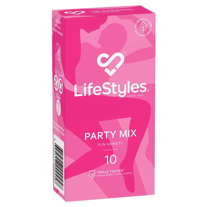 Male Sex Toys Lifestyles Lifestyles PARTY MIX Condoms 10 Pack