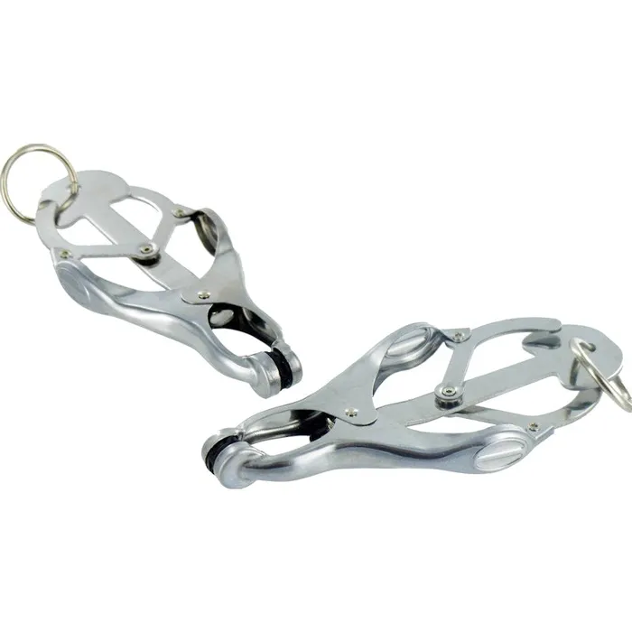Master Series Anal Ringed Monarch Nipple Vice Silver