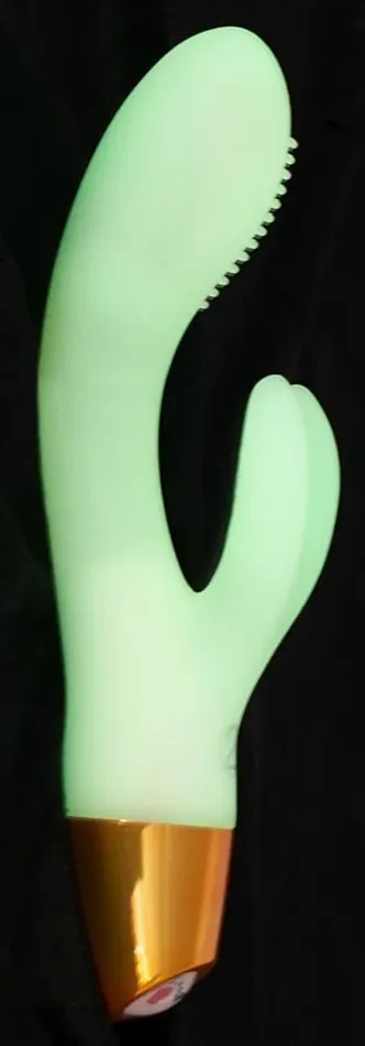ORION Versand GmbH Co Glow in the Dark Rabbit Dual Stimulator Vibrator Female Sex Toys
