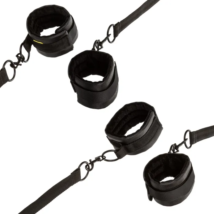 Restraints CalExotics BOUNDLESS BED RESTRAINT Black Under Bed Restraint includes Tethers and Wrist and Ankle Cuffs