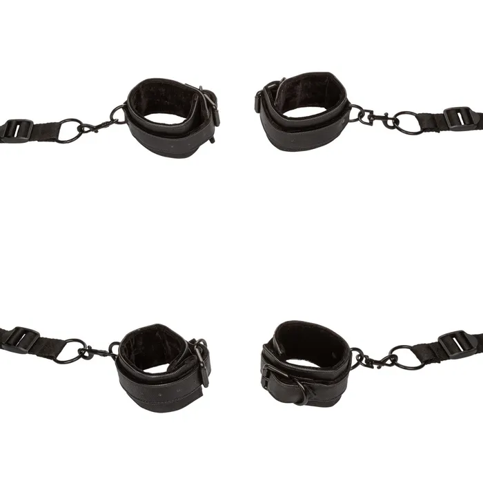 Restraints CalExotics BOUNDLESS BED RESTRAINT Black Under Bed Restraint includes Tethers and Wrist and Ankle Cuffs