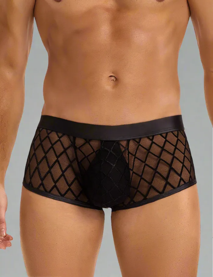 Scandals Anal Mens Sheer Black Boxer Underwear HighQuality Sexy Design By Scandals Scandals Anal Mens Sheer Black Boxer Underwear HighQuality Sexy Design By Scandals