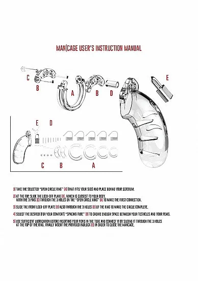 Shots America LLC Male Sex Toys ManCage Model 03 Chastity Cock Cage 45