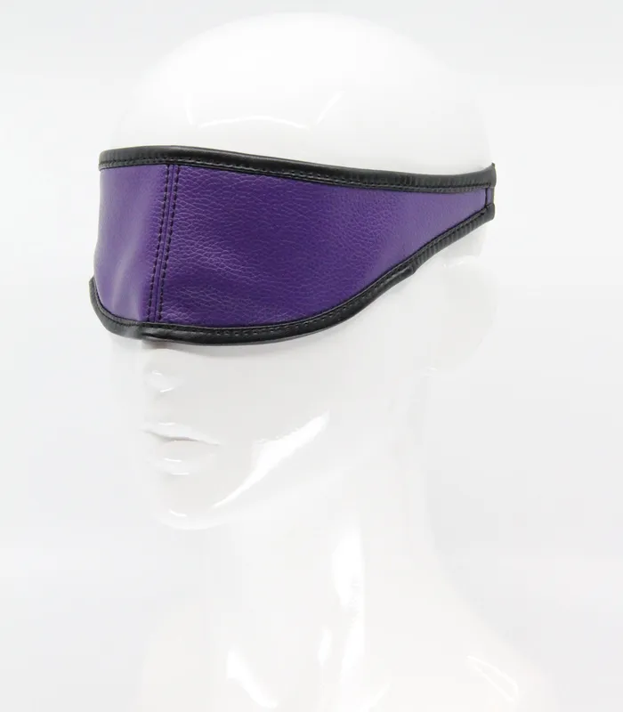 Vibrators Love in Leather Love in Leather Purple Leather Total Blockout Blindfold One Size Vibrators Love in Leather Love in Leather Purple Leather Total Blockout Blindfold One Size