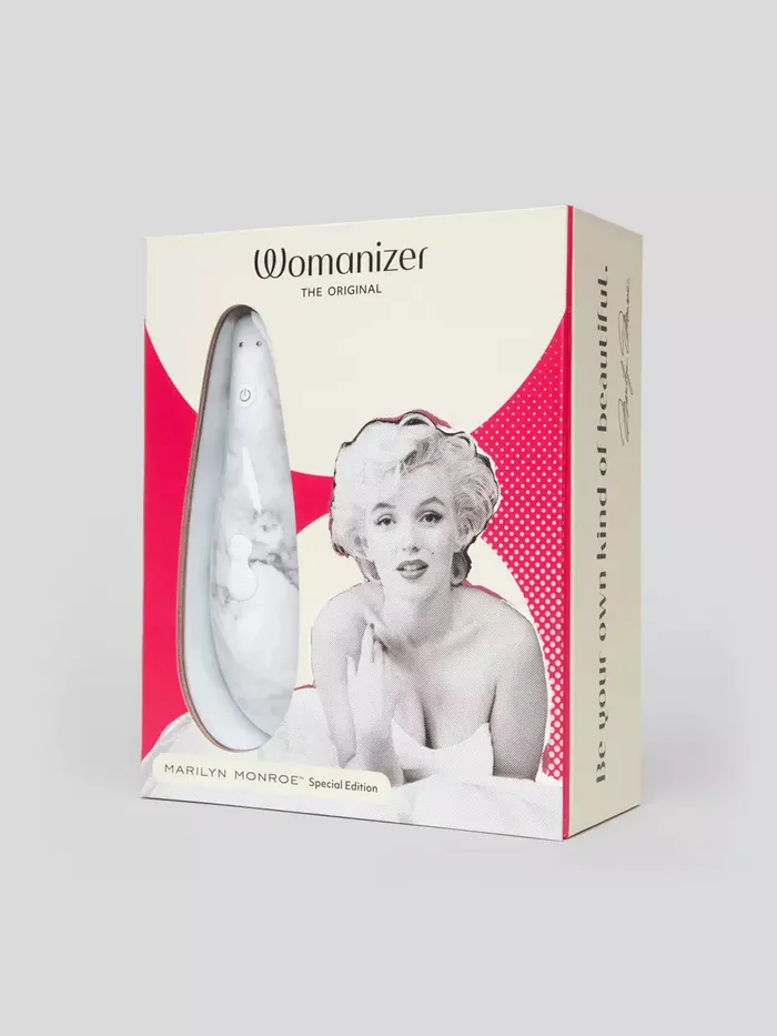 Womanizer MARILYN MONROE Special Edition Clitoral Suction Stimulator White Marble Womanizer Female Sex Toys