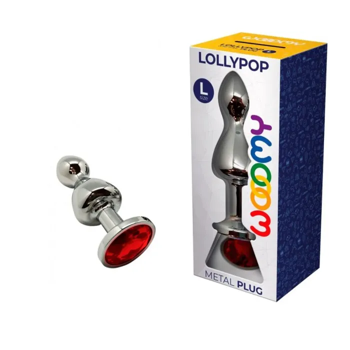 WOOMY LOLLYPOP DOUBLE BALL METAL PLUG ADRIEN LASTIC Male Sex Toys