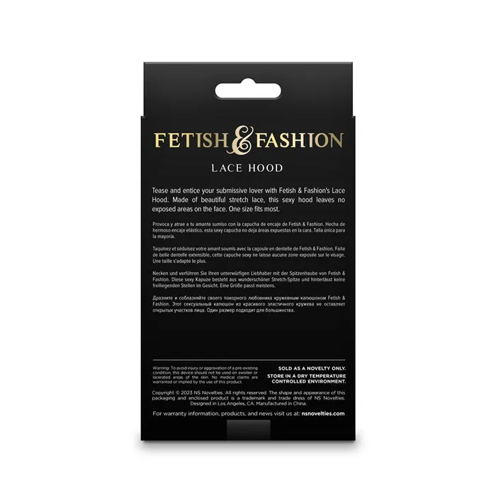 Anal Fetish Fashion Lace Hood Black NS Novelties