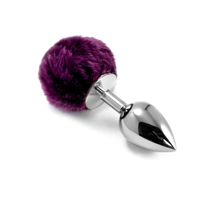 Anal Pompon Metal Plug Large Silver LOVETOY Anal Pompon Metal Plug Large Silver LOVETOY
