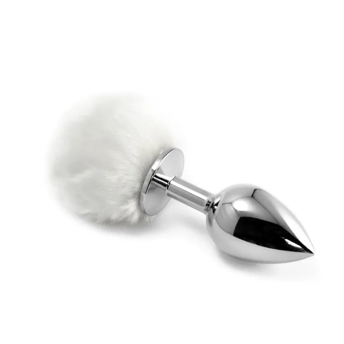 Anal Pompon Metal Plug Large Silver LOVETOY Anal Pompon Metal Plug Large Silver LOVETOY