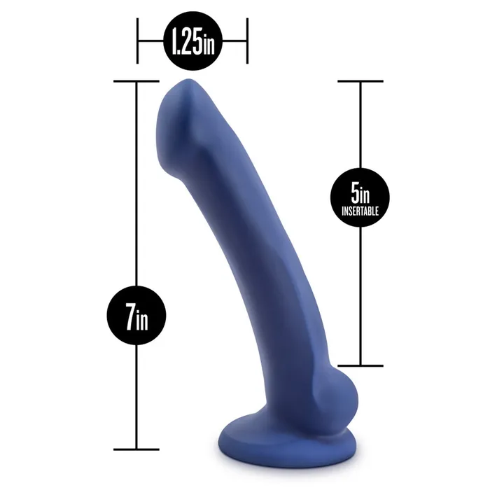 Avant D10 Ergo Mini Indigo Platinum Cured Silicone Dildo Blush Female Sex Toys