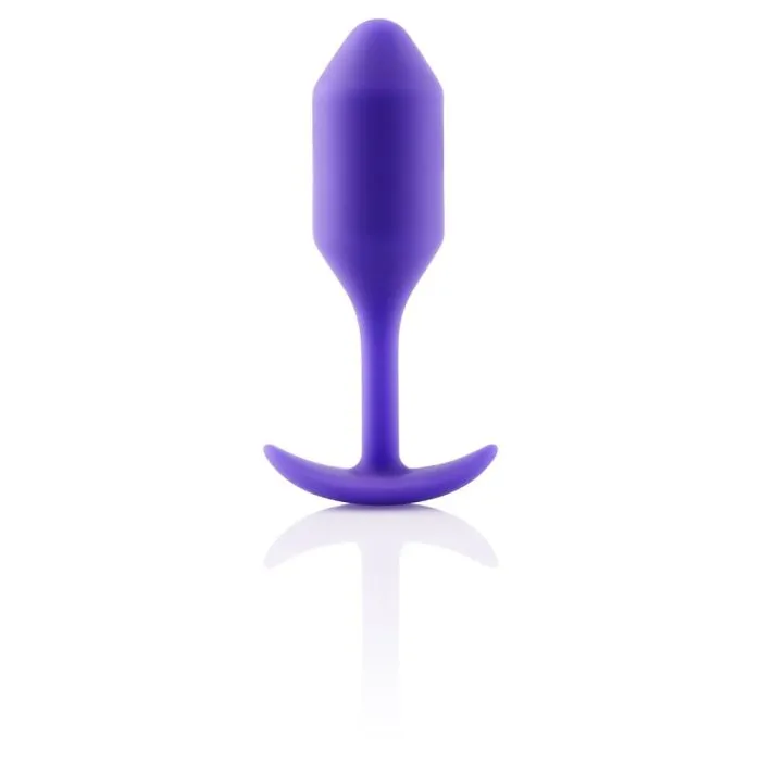 bVibe Snug Plug 2 Weighted Silicone Butt Plug Purple bVibe Anal