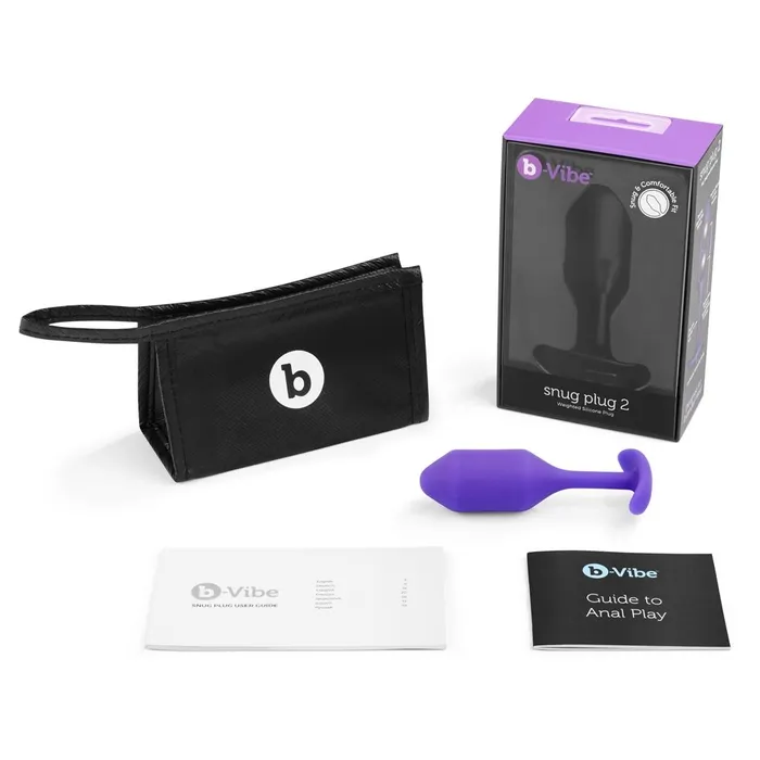 bVibe Snug Plug 2 Weighted Silicone Butt Plug Purple bVibe Anal