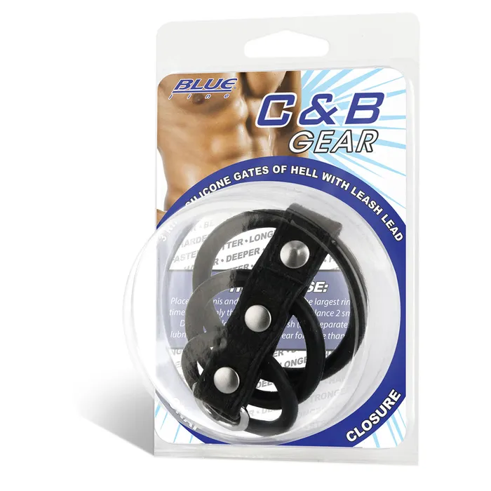 Blue Line 3 Ring Gates of Hell Cock Cage with D Ring Blueline Male Sex Toys
