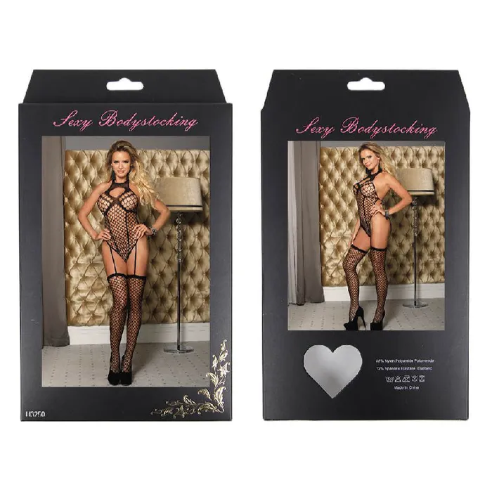Bodystocking 1 Pc Fishnet Black Body Stocking FRISKY BUSINESS SG Anal