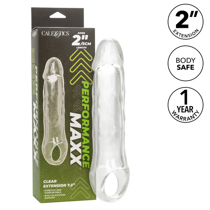 CalExotics Male Sex Toys Performance Maxx Clear Extension 75 CalExotics Male Sex Toys Performance Maxx Clear Extension 75