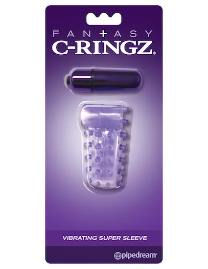 Calvista Male Sex Toys Fantasy C Ringz Vibrating Super Sleeve Purple