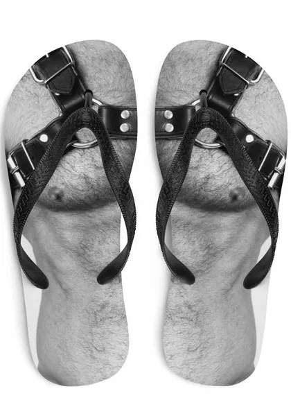 CSG Store Male Sex Toys COLT Men Chest Leather Flip Flops