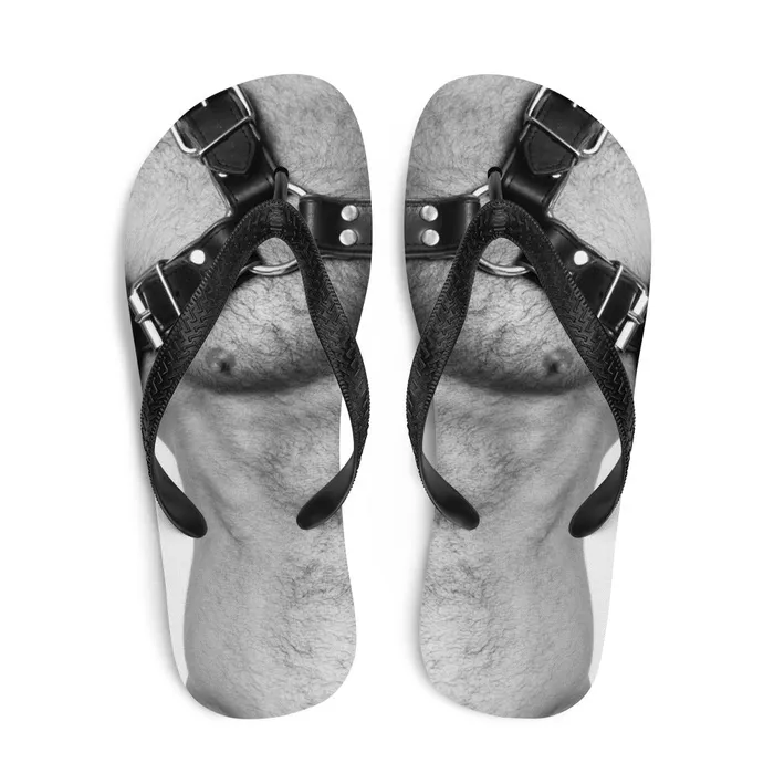 CSG Store Male Sex Toys COLT Men Chest Leather Flip Flops
