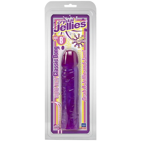 Dildos Calvista Crystal Jellies 8inch Classic Dong Purple