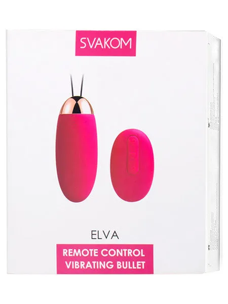 Female Sex Toys Svakom Elva Rechargeable Bullet Vibrator with Remote Control Plum Red Calvista Female Sex Toys Svakom Elva Rechargeable Bullet Vibrator with Remote Control Plum Red Calvista