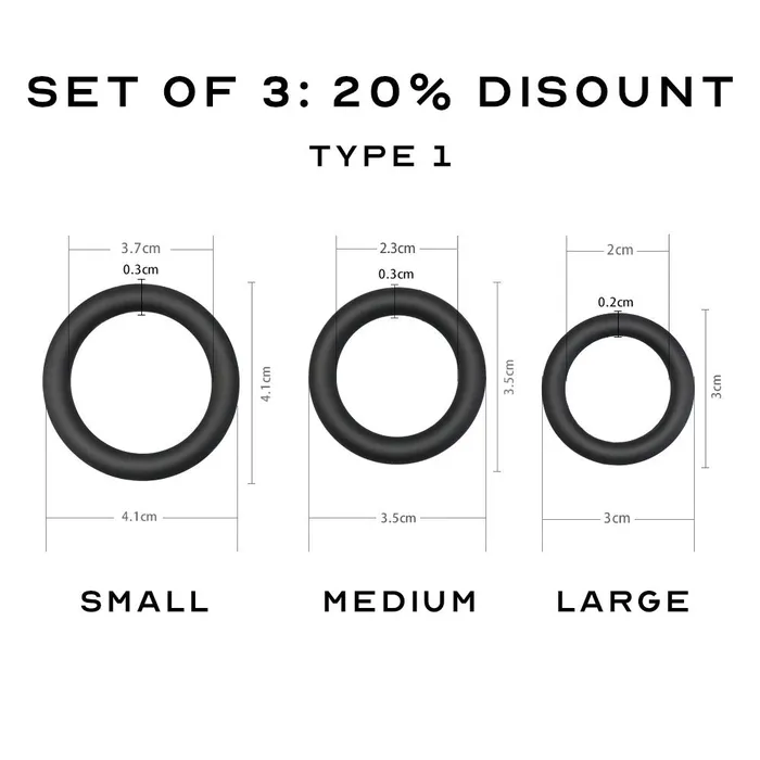 FlexiRing Silicone Cock Rings FRISKY BUSINESS SG Male Sex Toys