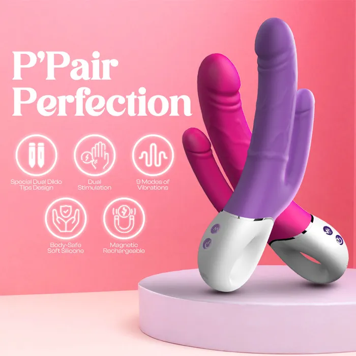 FRISKY BUSINESS SG Female Sex Toys PPair Perfection Dual Dildo Vibrator