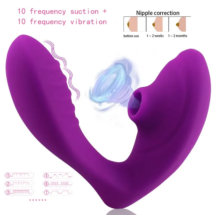 HEXHER Vagina Sucking Vibrator 10 Speeds Vibrating Modes Female Sex Toys
