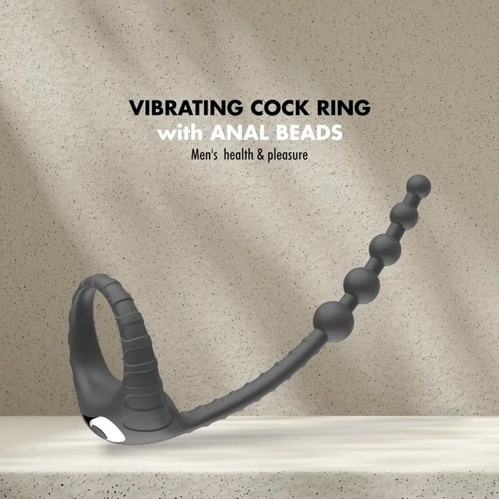 Male Sex Toys FRISKY BUSINESS SG DuoVibe Vibrating Cock Ring Anal Beads