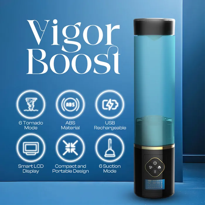 Male Sex Toys FRISKY BUSINESS SG Vigor Boost Automatic Penis Pump with Water Tornado Mode