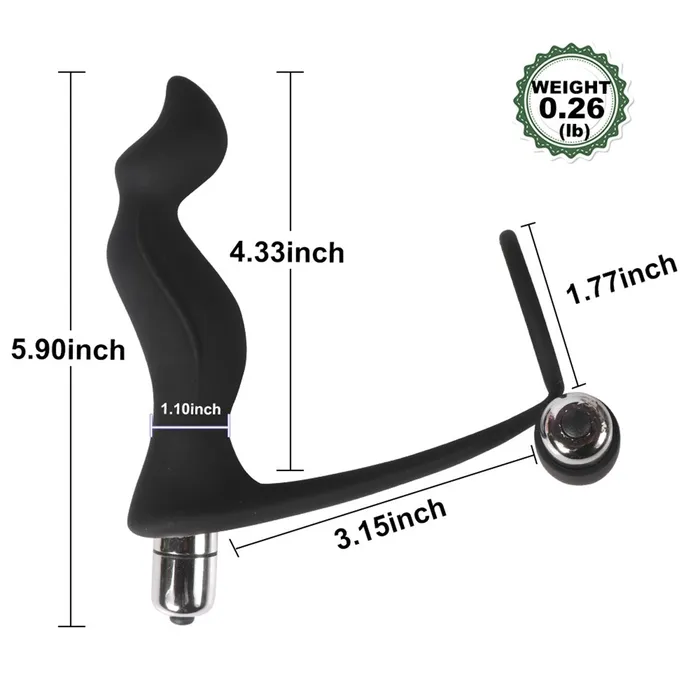 Male Sex Toys HEXHER Double Stimulate Cock Ring and Butt Plug