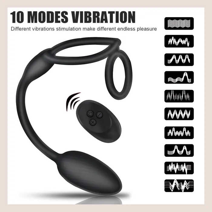 Male Sex Toys House of Chastity Remote Control Cock Ring Anal Plug