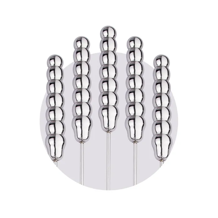 Male Sex Toys Twin Thrill Stainless Steel Dualended Urethral Soundings FRISKY BUSINESS SG