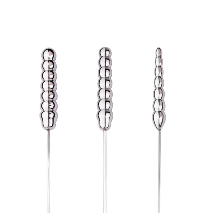 Male Sex Toys Twin Thrill Stainless Steel Dualended Urethral Soundings FRISKY BUSINESS SG