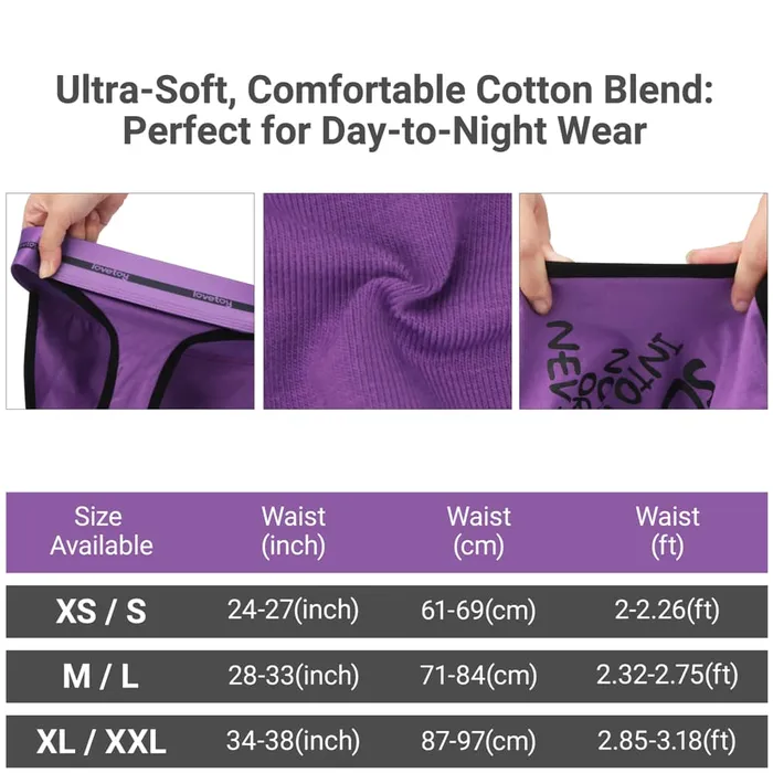 Printed Vibrating Sexy Panties Purple LOVETOY Vibrators