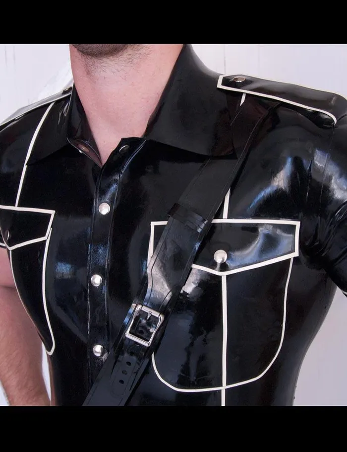 vendorunknown Vibrators Latex Uniform Shirt w Piping