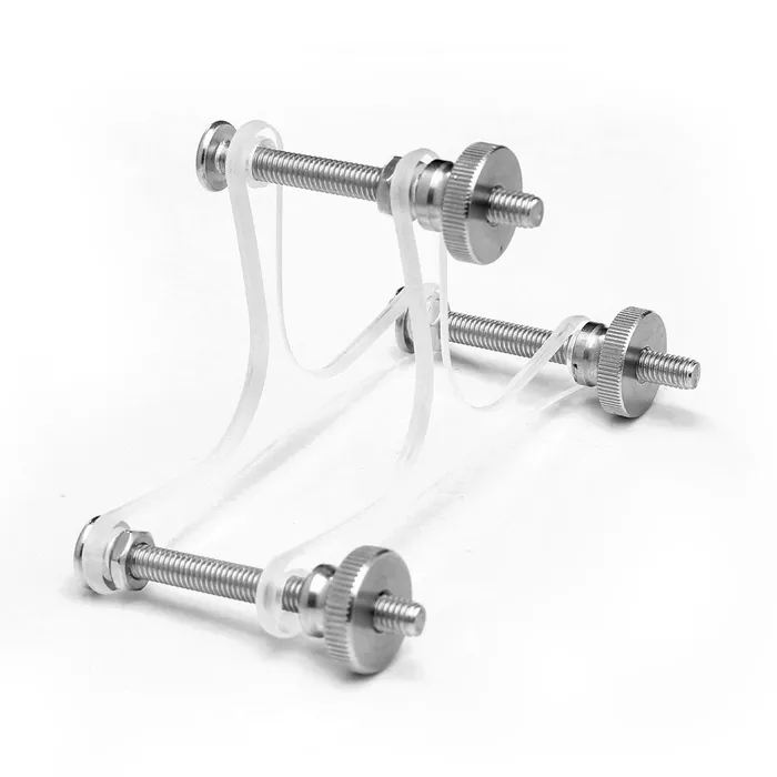 Vibrators BallbustingToyscom T Shaped Acrylic Screw Down BDSM Testicle Crusher