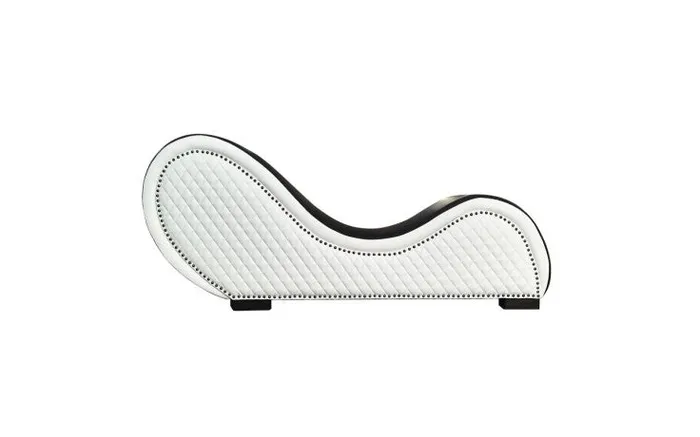 Vibrators Daytona Kama Sutra Quilted and Studded Chaise Love Lounge BlackWhite Vibrators Daytona Kama Sutra Quilted and Studded Chaise Love Lounge BlackWhite
