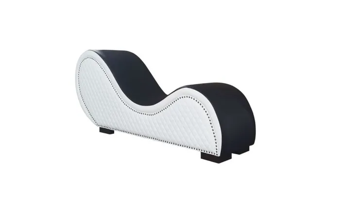 Vibrators Daytona Kama Sutra Quilted and Studded Chaise Love Lounge BlackWhite