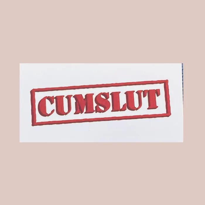 Vibrators House of Chastity Cumslut Temporary Tattoo
